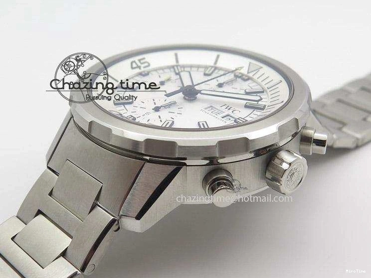 MIROTIME 0205 Versatile Aquatimer Chrono IW376803 V6F 1:1 Best Edition White Dial On SS Bracelet A 7359